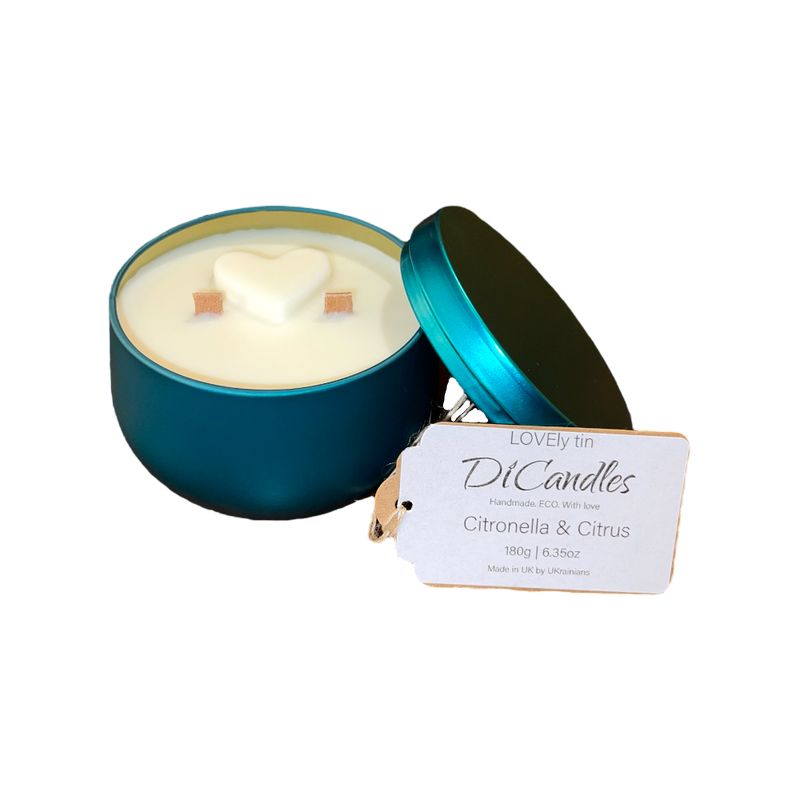LOVEly Tin - Scented candle, Citronella & Citrus, 180g