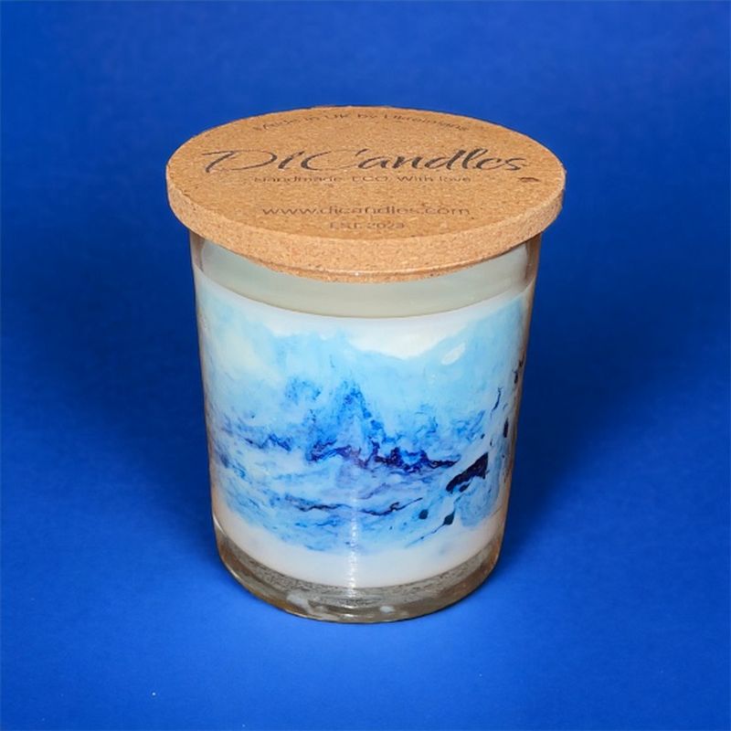 Marble plume - Scented candle, Berry & Jasmine, 210g