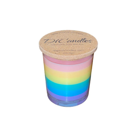 Rainbow mood - Scented candle, Gentle powder, 210g