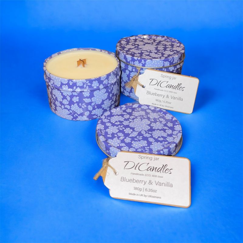 Spring jar - Scented candle, Blueberry & Vanilla, 180g