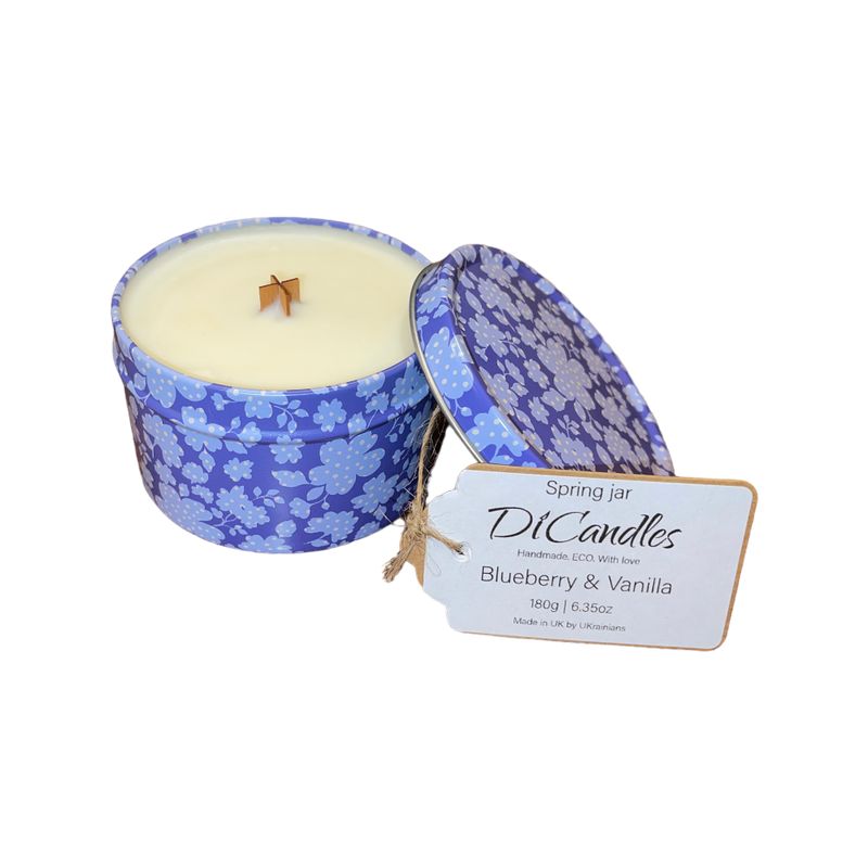 Spring jar - Scented candle, Blueberry & Vanilla, 180g
