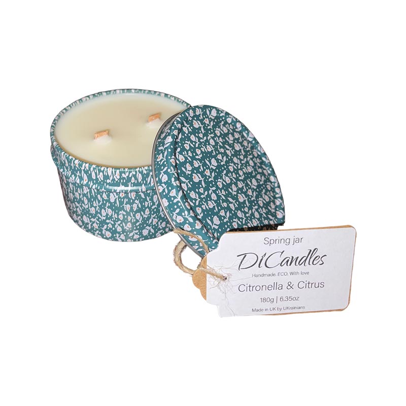 Spring jar - Scented candle, Citronella & Citrus, 180g