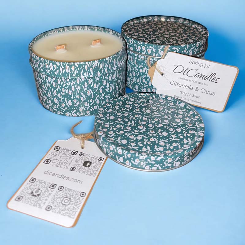 Spring jar - Scented candle, Citronella & Citrus, 180g