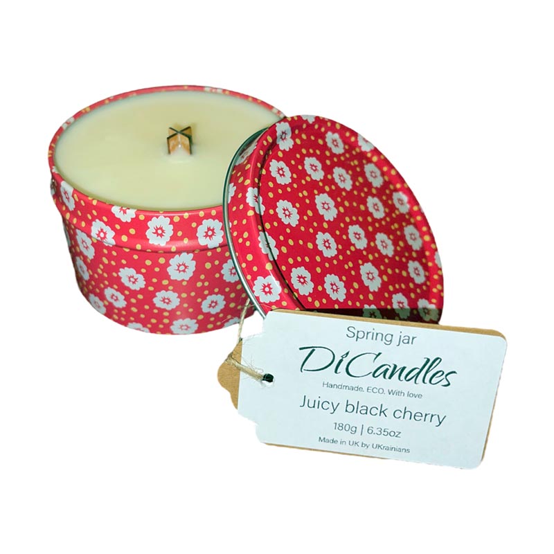 Spring jar - Scented candle, Juicy black cherry, 180g