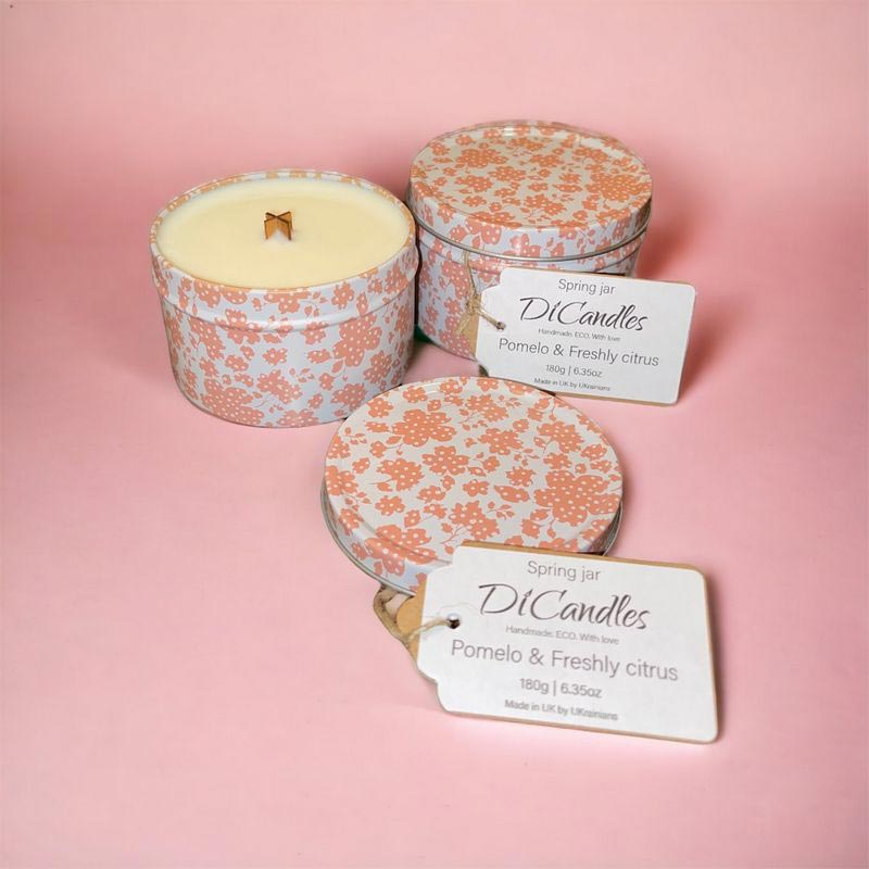 Spring jar - Scented candle, Pomelo & Freshly citrus, 180g