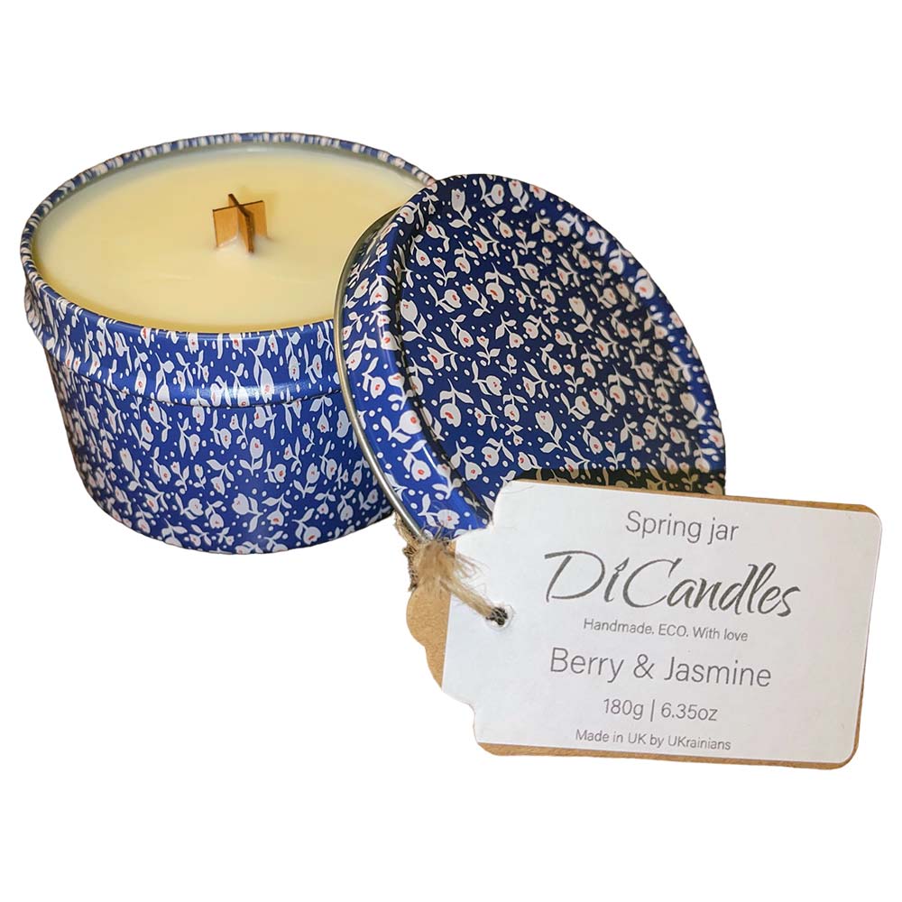 Spring jar - Scented candle, Berry & Jasmine, 180g