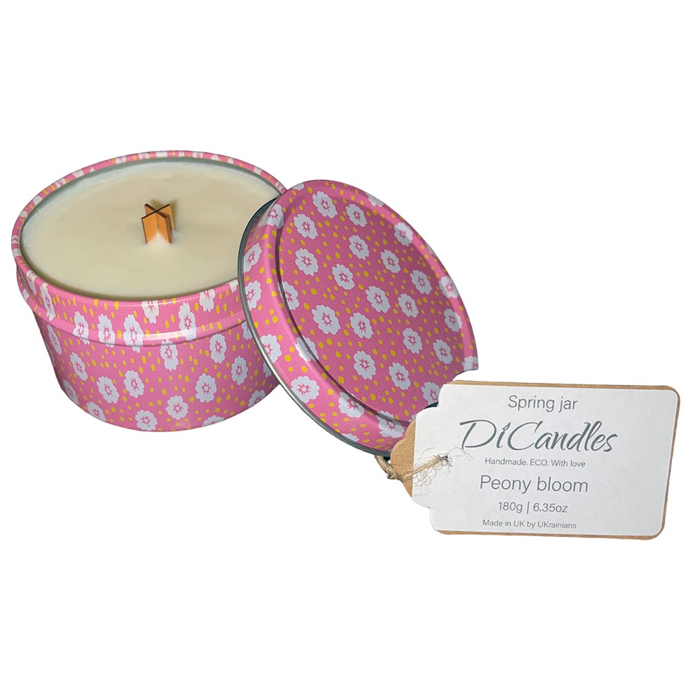 Spring jar - Scented candle, Peony bloom, 180g