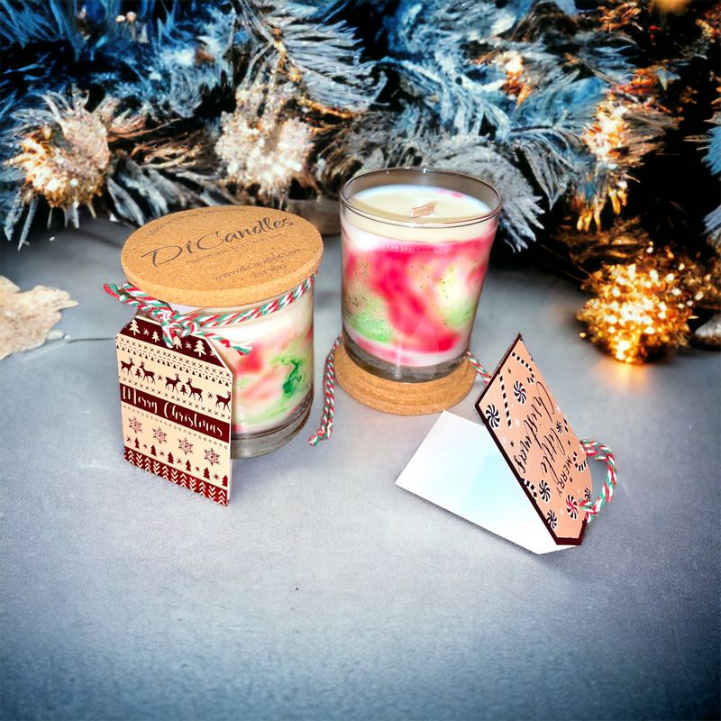 Різдвяний настрій - Ароматична свічка, бенгальський вогонь Crimson Cranberry, 210г