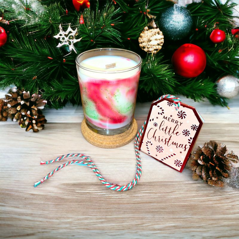 Різдвяний настрій - Ароматична свічка, бенгальський вогонь Crimson Cranberry, 210г