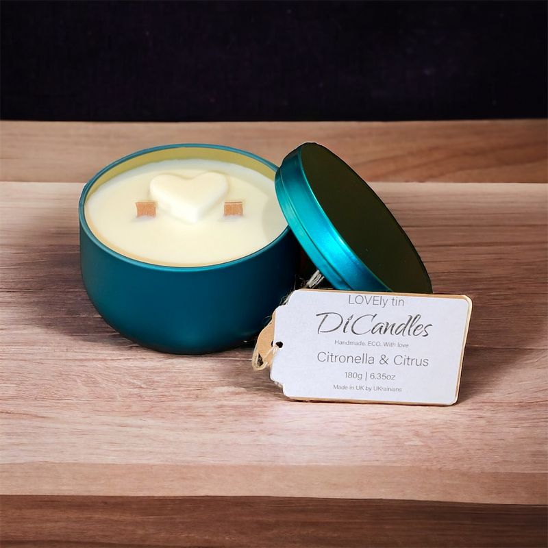 LOVEly Tin - Scented candle, Citronella & Citrus, 180g