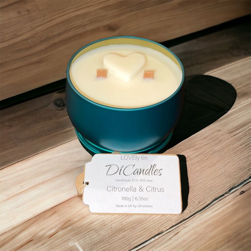 LOVEly Tin - Scented candle, Citronella & Citrus, 180g