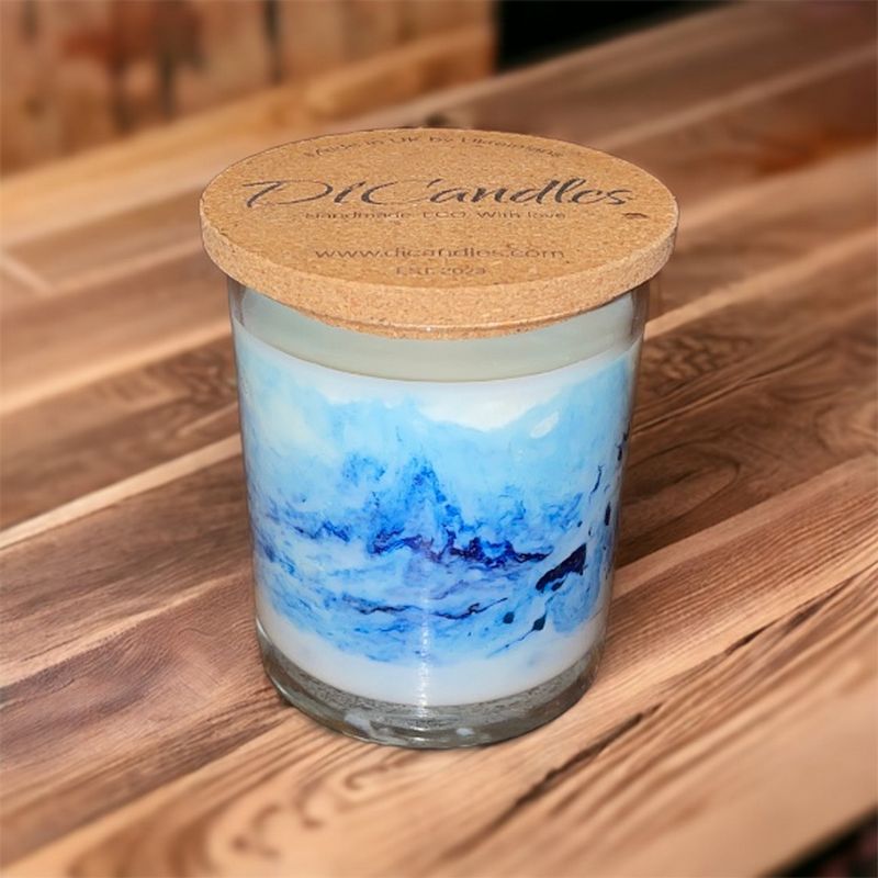 Marble plume - Scented candle, Berry & Jasmine, 210g
