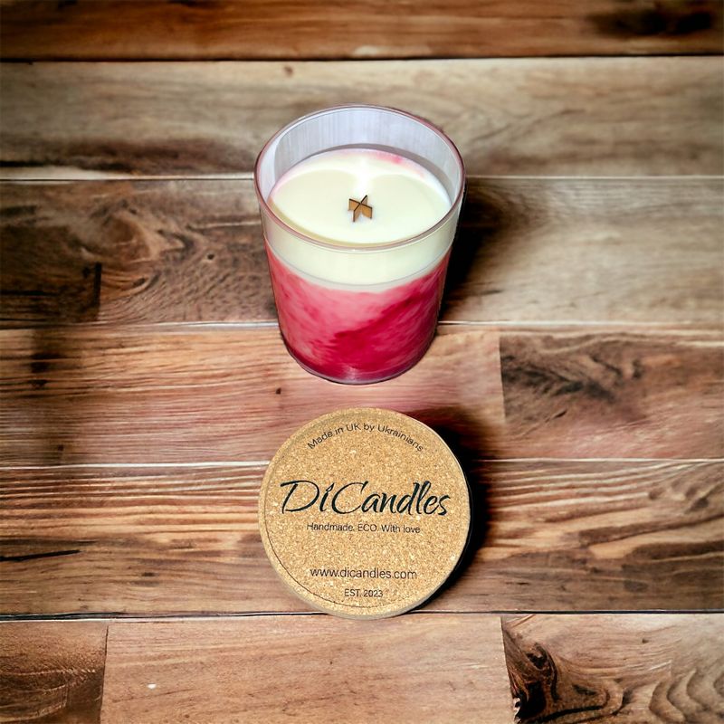 Marble plume - Scented candle, Juicy black cherry, 600g