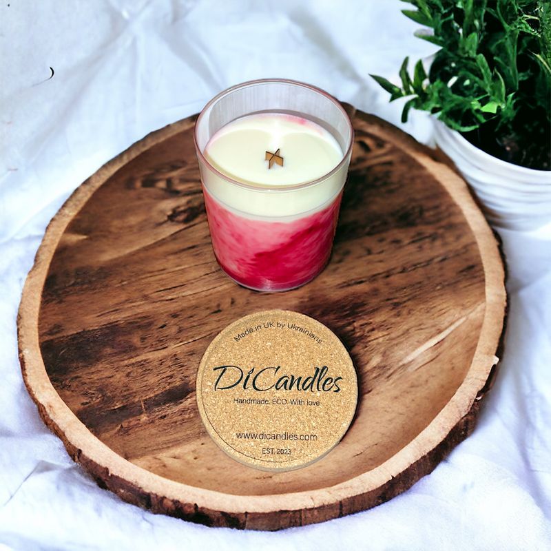 Marble plume - Scented candle, Juicy black cherry, 600g