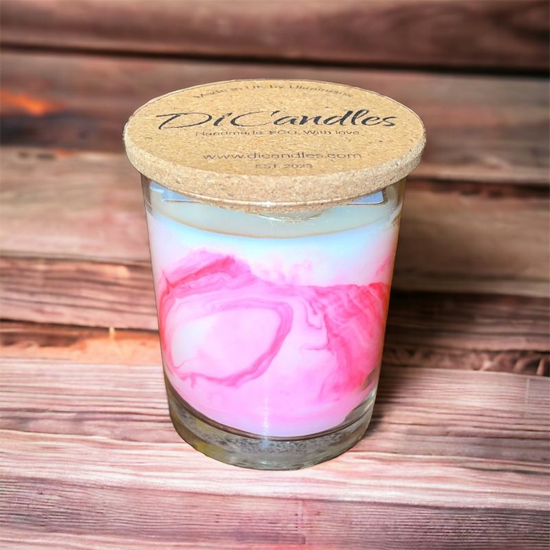 Marble plume - Scented candle, Peony Bloom, 210g