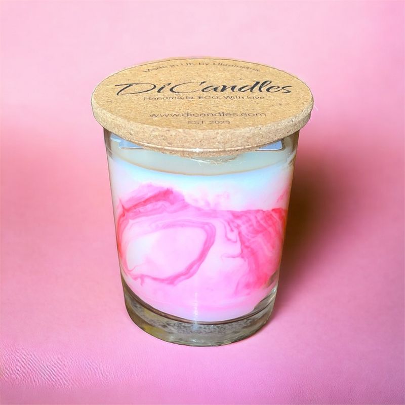 Marble plume - Scented candle, Peony Bloom, 210g