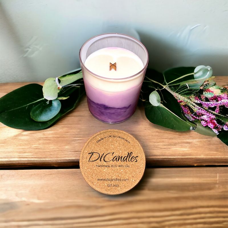 Marble plume - Scented candle, Relax lavender, 600g