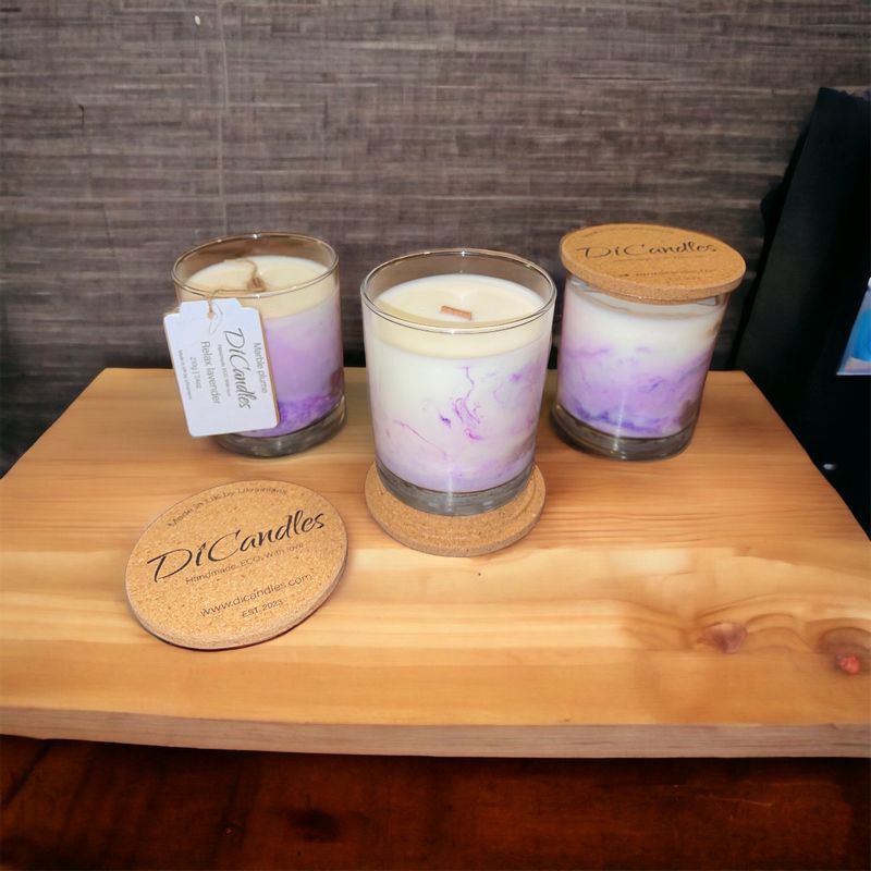 Marble plume - Scented candle, Relax lavender, 210g