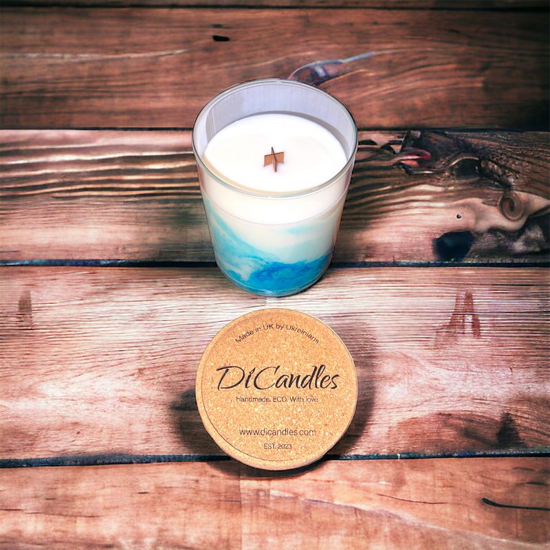 Marble plume - Scented candle, Sea salt, 600g