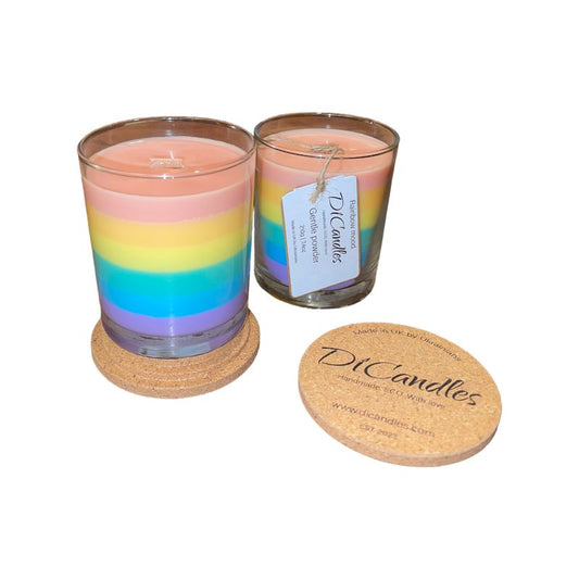 Rainbow mood - Scented candle, Gentle powder, 210g