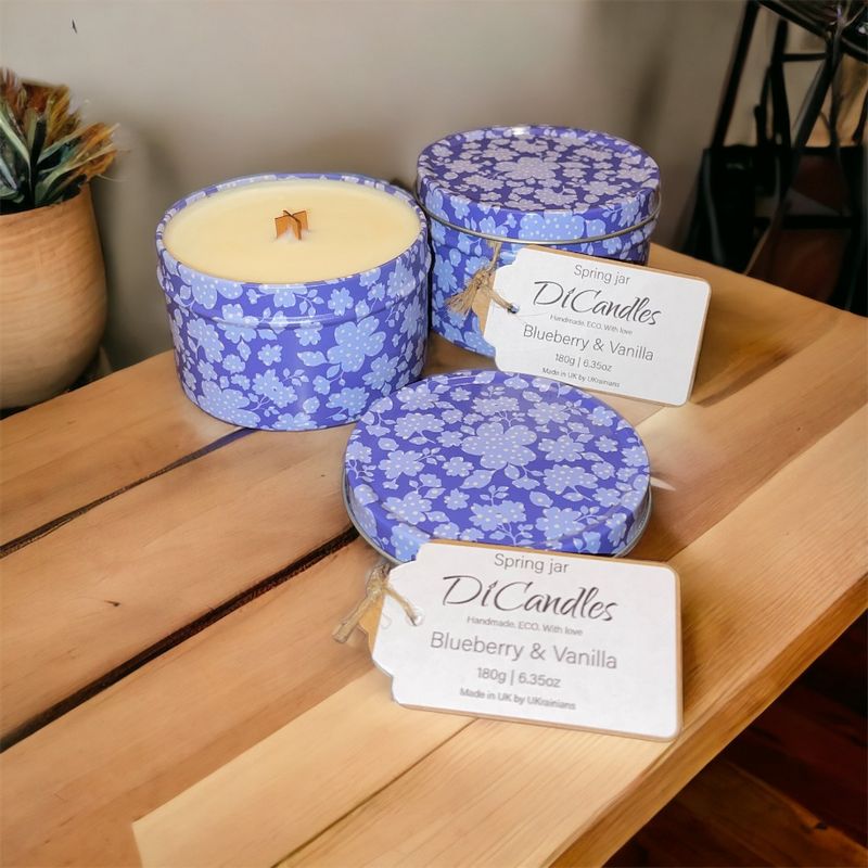 Spring jar - Scented candle, Blueberry & Vanilla, 180g
