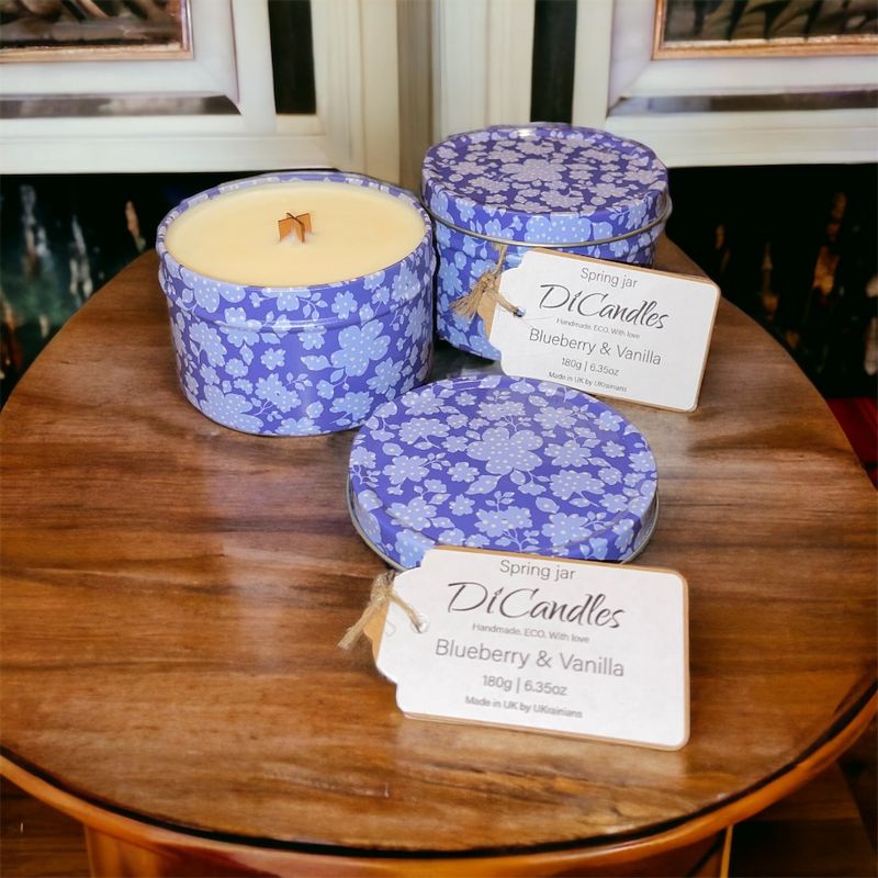 Spring jar - Scented candle, Blueberry & Vanilla, 180g