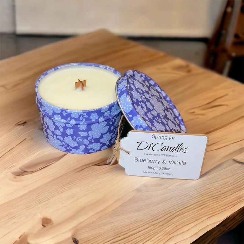 Spring jar - Scented candle, Blueberry & Vanilla, 180g