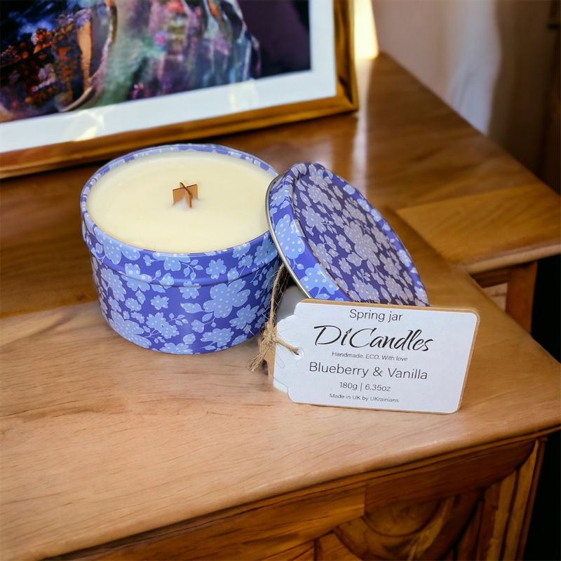 Spring jar - Scented candle, Blueberry & Vanilla, 180g
