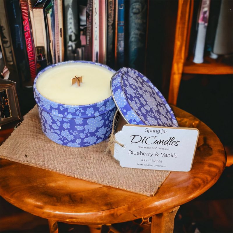 Spring jar - Scented candle, Blueberry & Vanilla, 180g