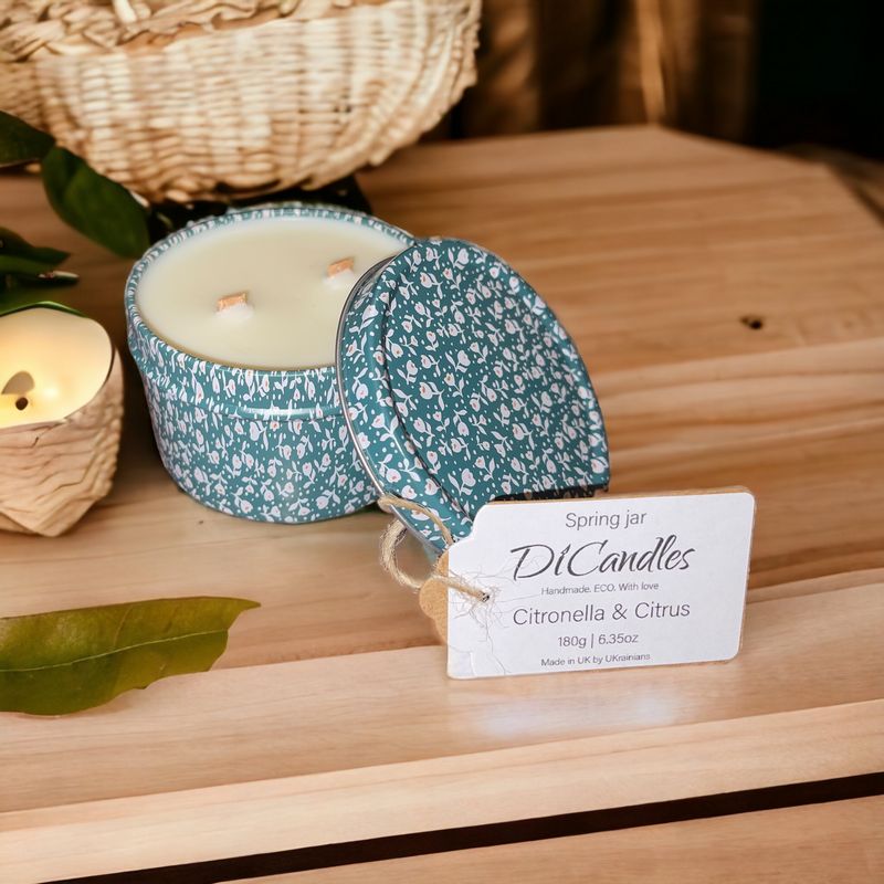 Spring jar - Scented candle, Citronella & Citrus, 180g