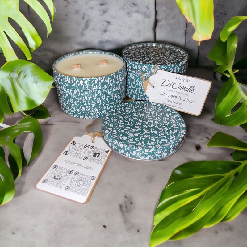 Spring jar - Scented candle, Citronella & Citrus, 180g
