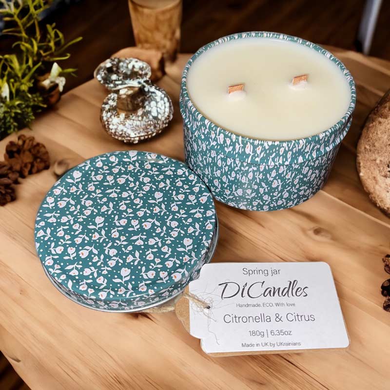 Spring jar - Scented candle, Citronella & Citrus, 180g