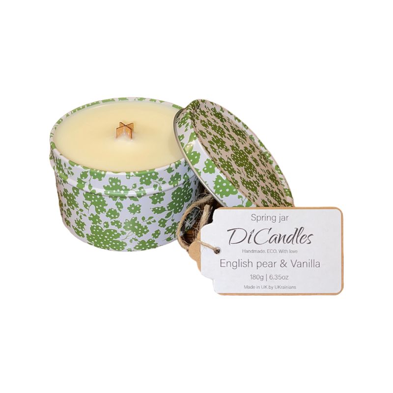 Spring jar - Scented candle, English pear & Vanilla, 180g