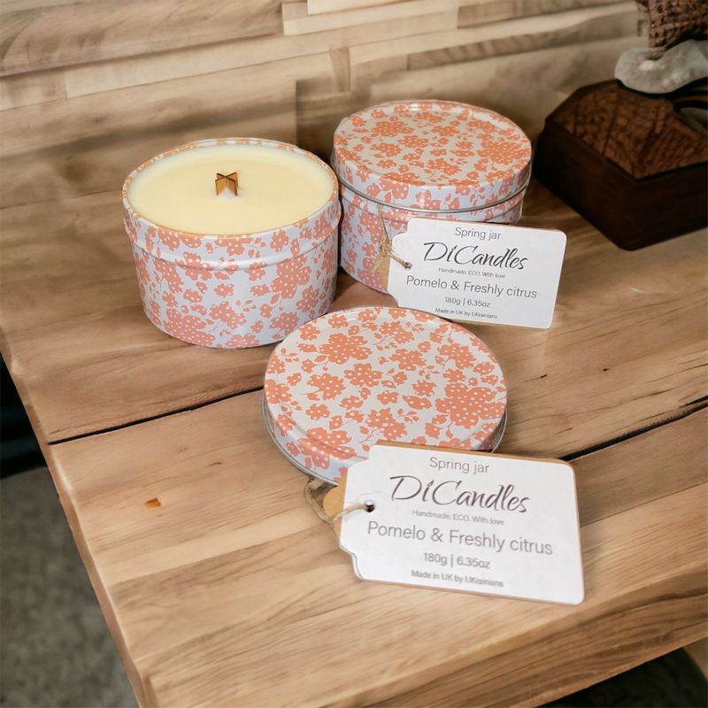 Spring jar - Scented candle, Pomelo & Freshly citrus, 180g