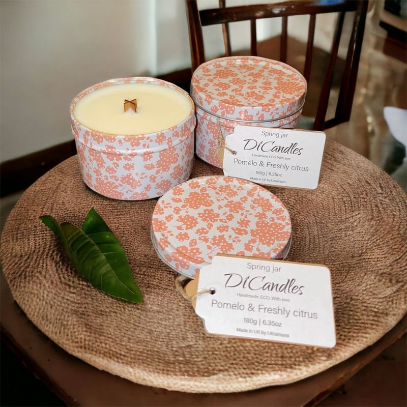 Spring jar - Scented candle, Pomelo & Freshly citrus, 180g