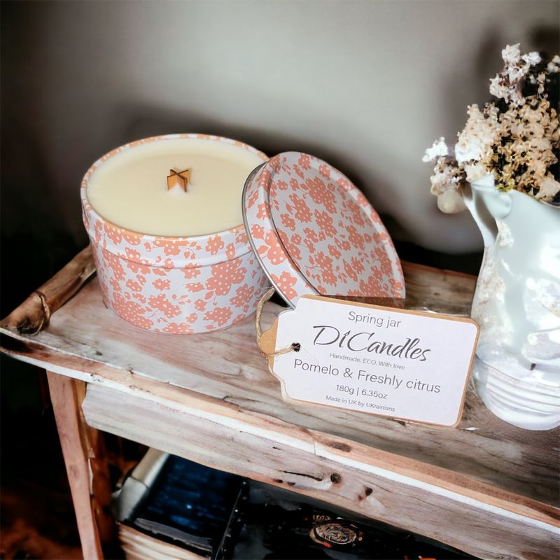 Spring jar - Scented candle, Pomelo & Freshly citrus, 180g