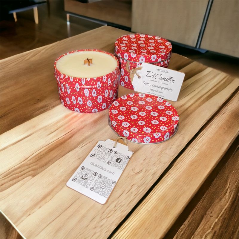 Spring jar - Scented candle, Spicy pomegranate, 180g