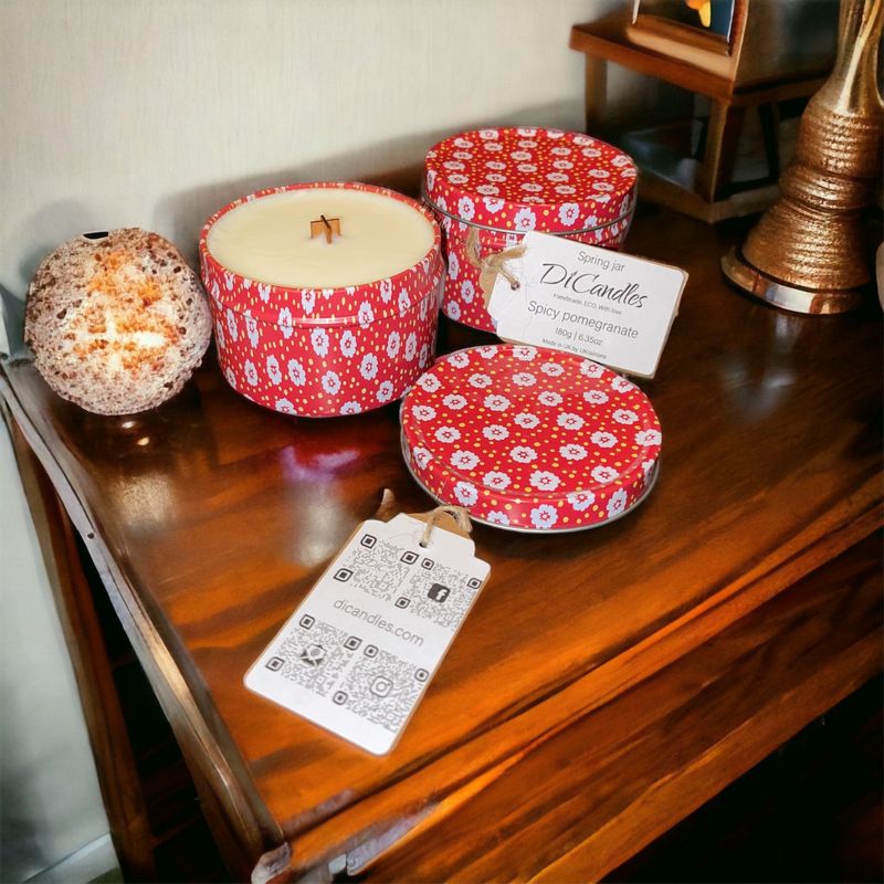 Spring jar - Scented candle, Spicy pomegranate, 180g
