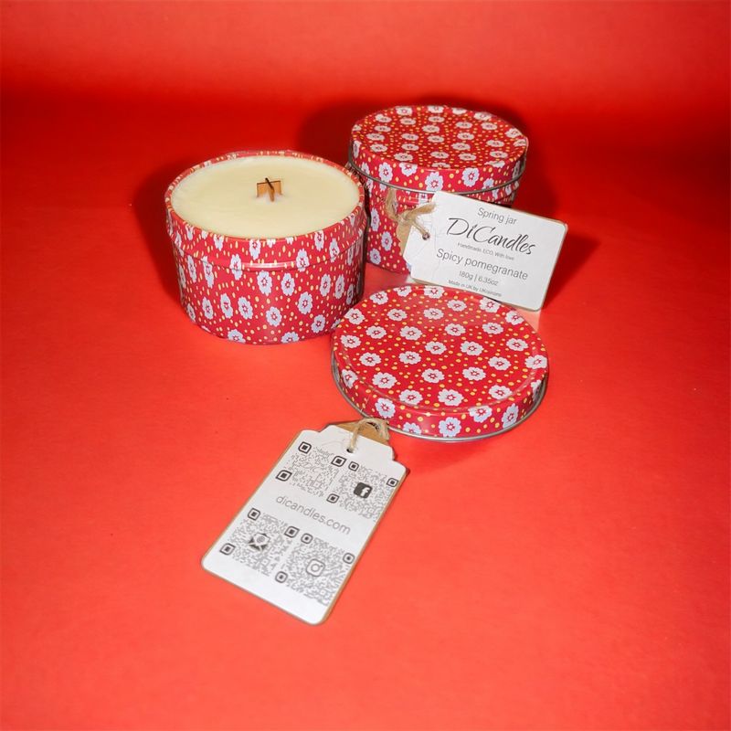 Spring jar - Scented candle, Spicy pomegranate, 180g