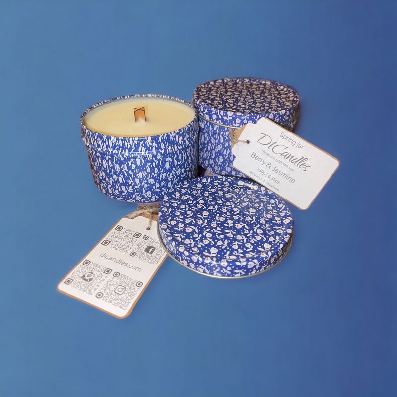 Spring jar - Scented candle, Berry & Jasmine, 180g