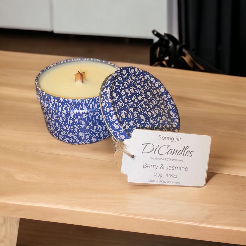 Spring jar - Scented candle, Berry & Jasmine, 180g