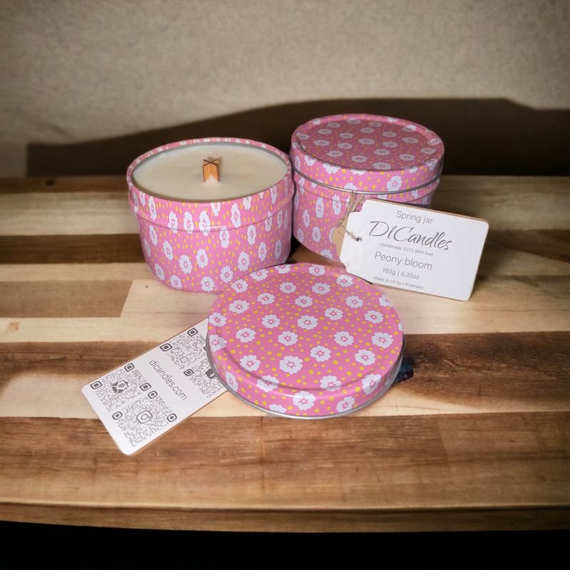 Spring jar - Scented candle, Peony bloom, 180g