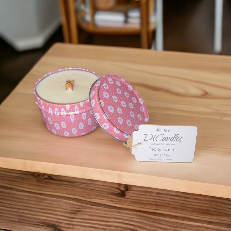 Spring jar - Scented candle, Peony bloom, 180g